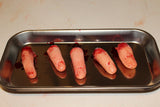 Severed Fingers on Medical Tray Display
