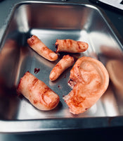 Medical Tray with Bloody Severed Body Parts