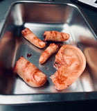 Medical Tray with Bloody Severed Body Parts