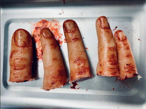 5x Bloody Finger Set Severed Fingers